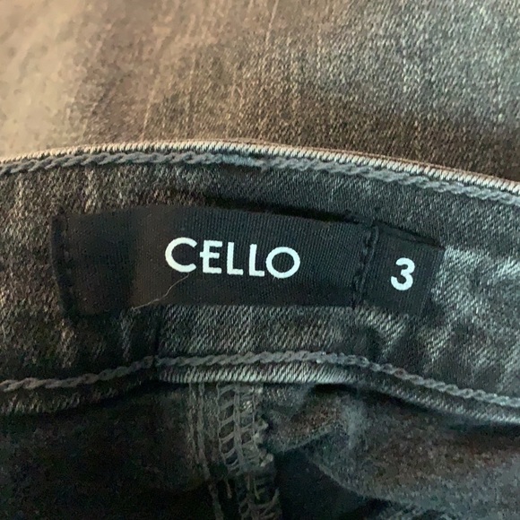 CELLO Grey Wash Mid Rise Straight Ankle Raw Hem Jeans Size 3 - Picture 11 of 14